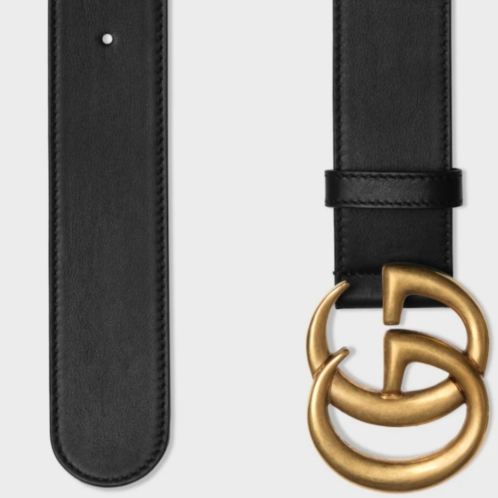 GUCCI - Wide Leather Belt - Picture 5 of 11